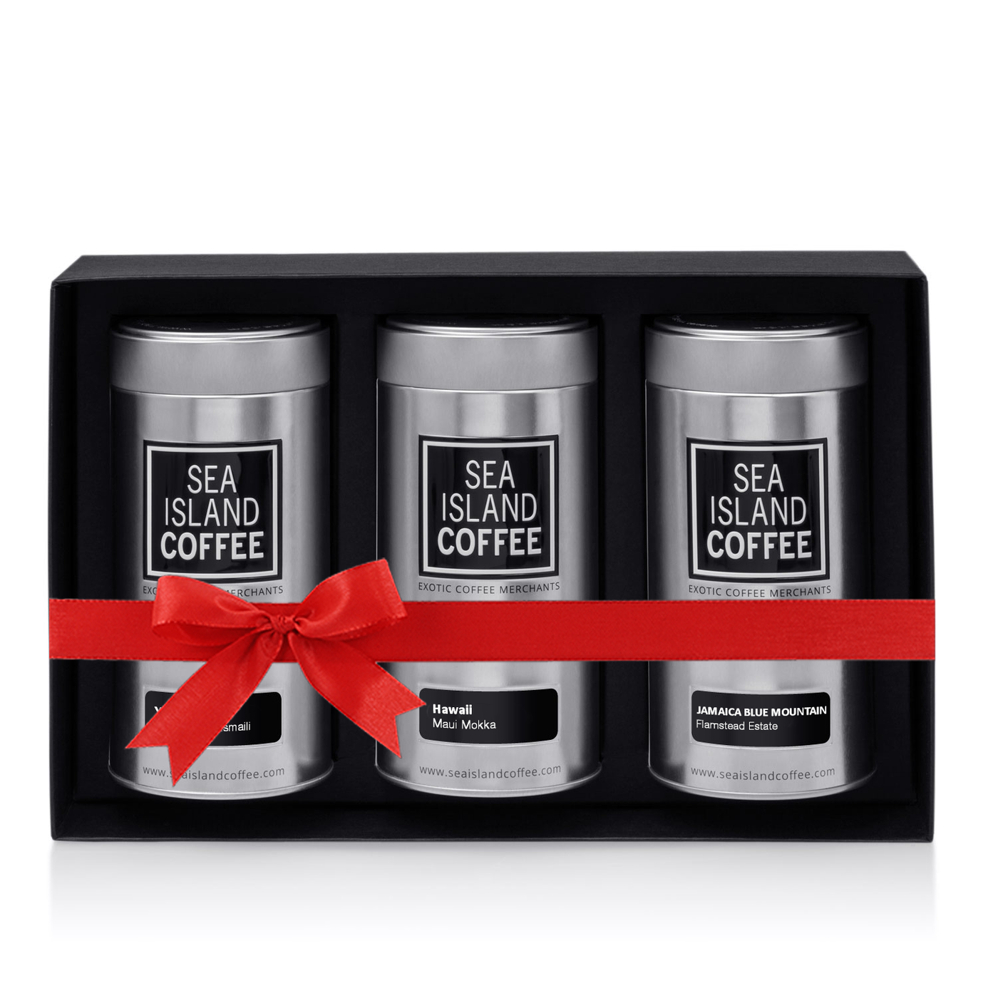 Luxury Coffee Christmas Gift set, including Haiwaiian, Jamaica Blue Mountain and Yemen Coffee