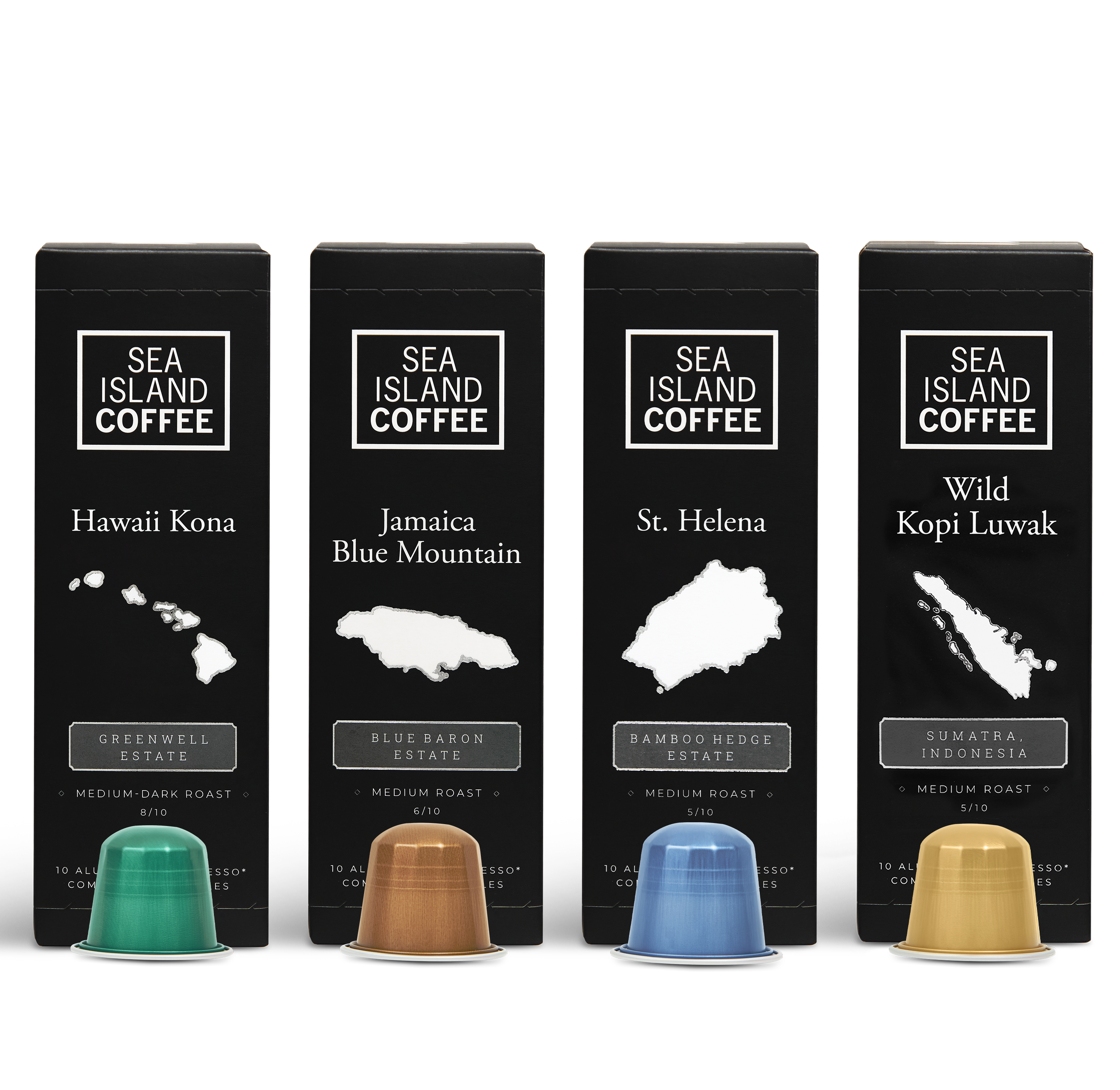 Sea Island Coffee Discovery Pod Collection box, 40 Nespresso compatible pods