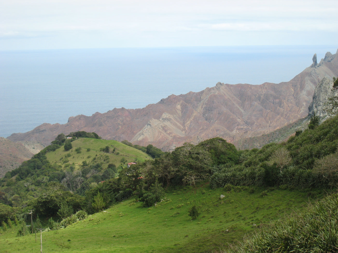 Landscape view of St Helena island